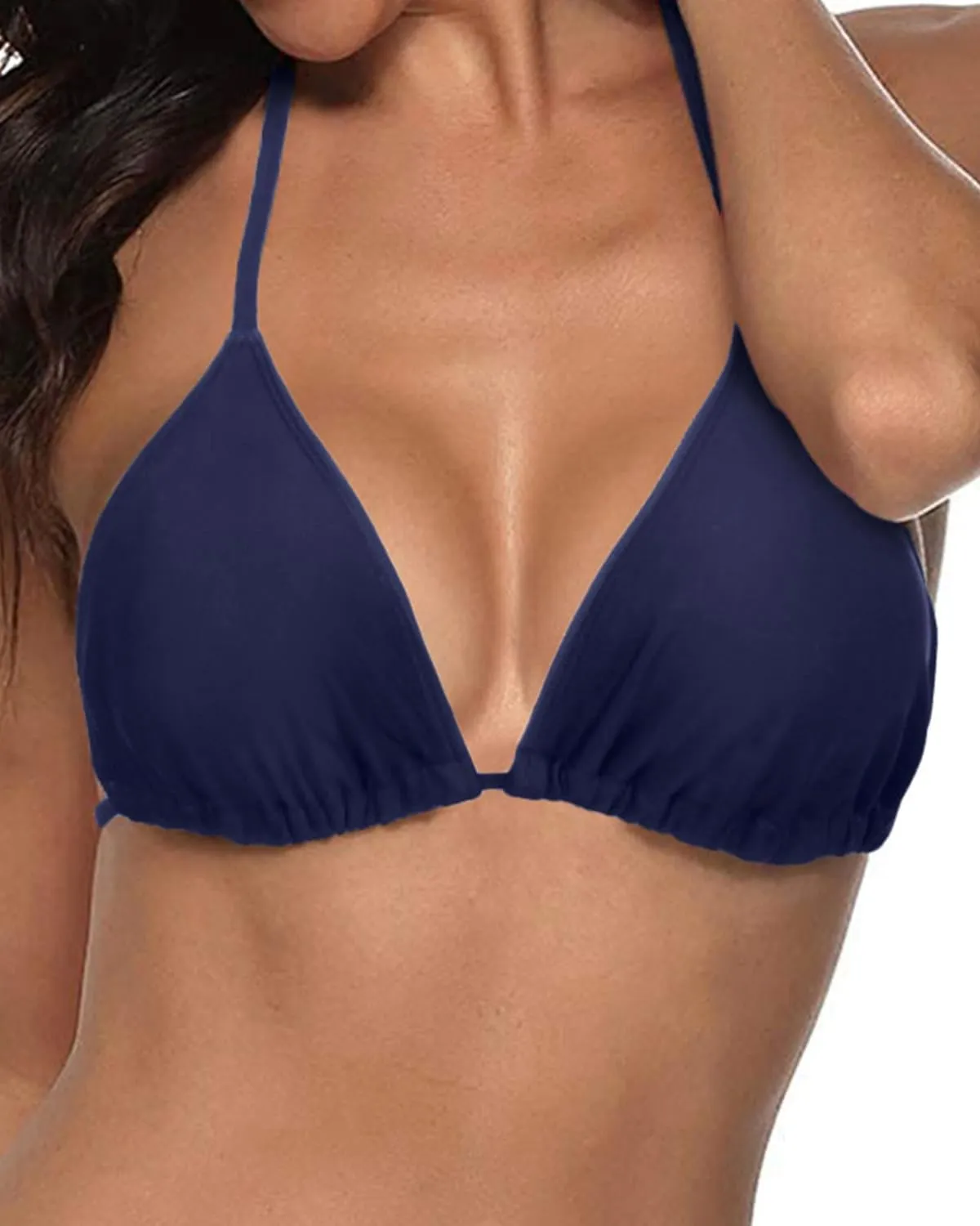 Tempt Me Women Triangle Bikini Top String Halter Bathing Suits Top Only No Bottom