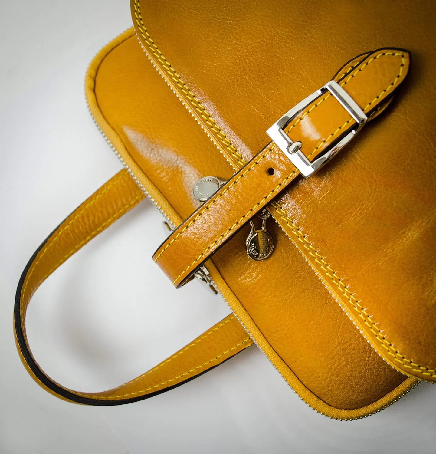 Time Resistance Leather Backpack Convertible to Shoulder Bag - Handmade For Laptops up to 12 Inches Daybag Rucksack