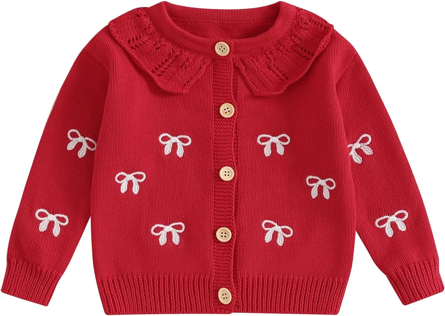 Toddler Baby Girl Thin Knit Sweater Coat Long Sleeve Button Up Cardigan Cable-Knit Knitwear Jacket Fall Winter Clothes