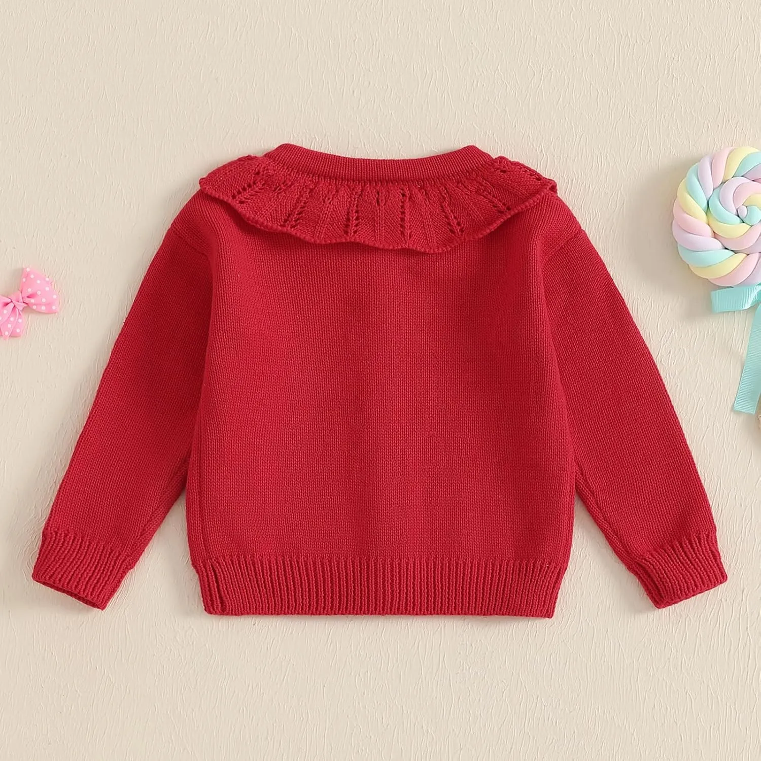 Toddler Baby Girl Thin Knit Sweater Coat Long Sleeve Button Up Cardigan Cable-Knit Knitwear Jacket Fall Winter Clothes