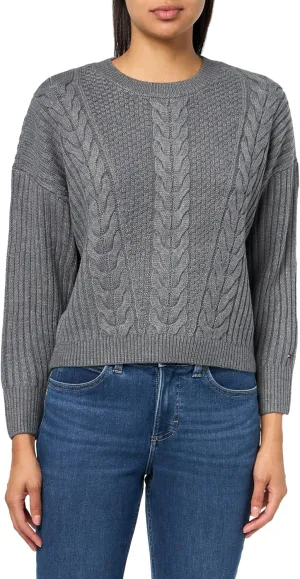 Tommy Hilfiger Women's Solid Crewneck Casual Sweater