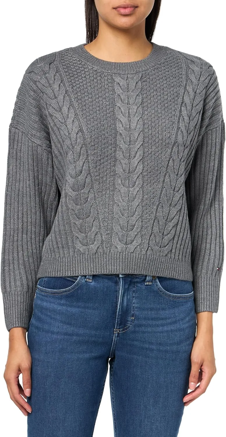 Tommy Hilfiger Women's Solid Crewneck Casual Sweater