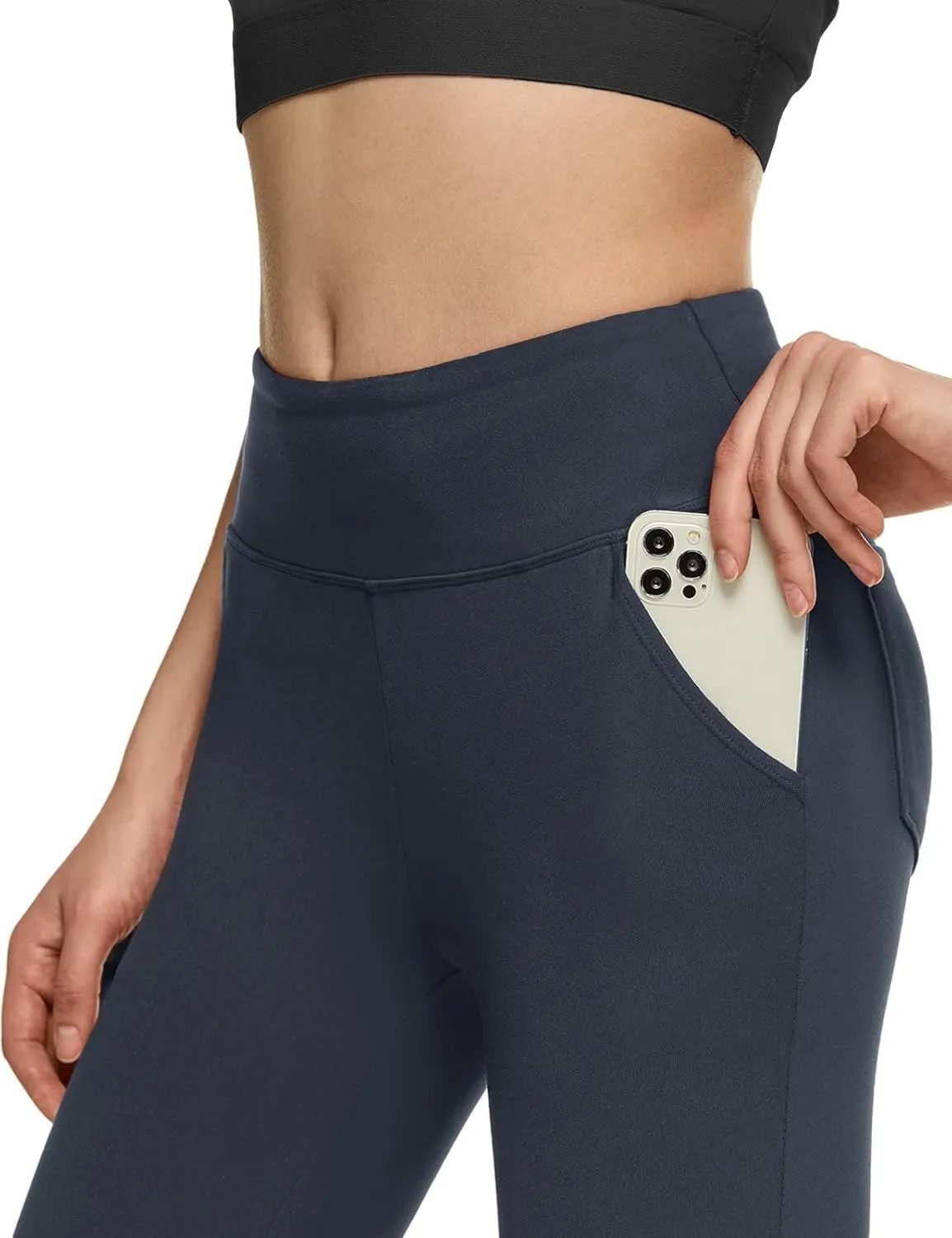 TSLA Women's Yoga & Dress Pants, Office Business Casual Work Slacks, Stretch Straight Leg/Bootcut Pants with 4 Pockets