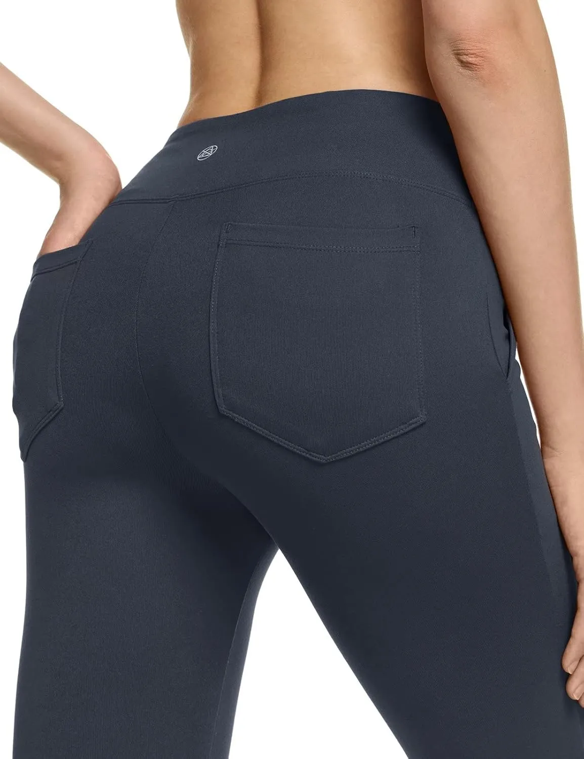 TSLA Women's Yoga & Dress Pants, Office Business Casual Work Slacks, Stretch Straight Leg/Bootcut Pants with 4 Pockets