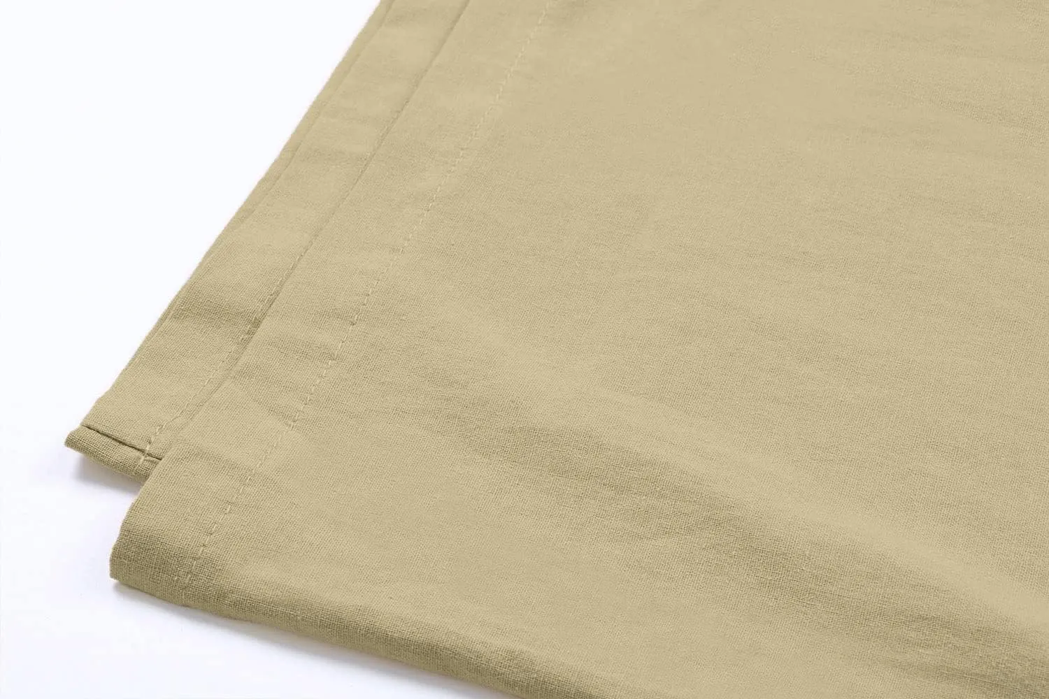 utcoco Men's Cotton Linen Beach Pants Loose Casual Drawstring Wasit Slacks with Pocket