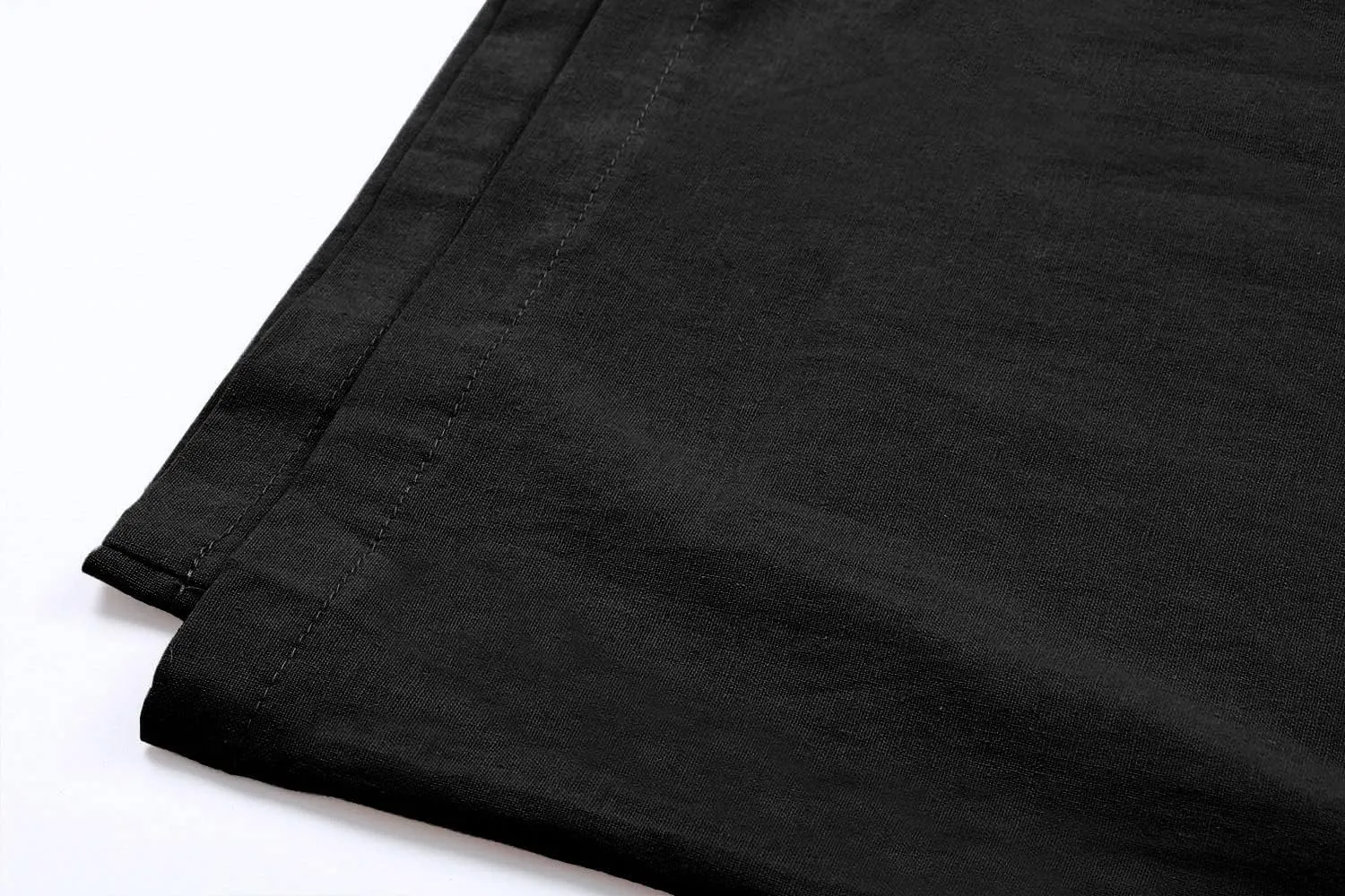 utcoco Men's Cotton Linen Beach Pants Loose Casual Drawstring Wasit Slacks with Pocket