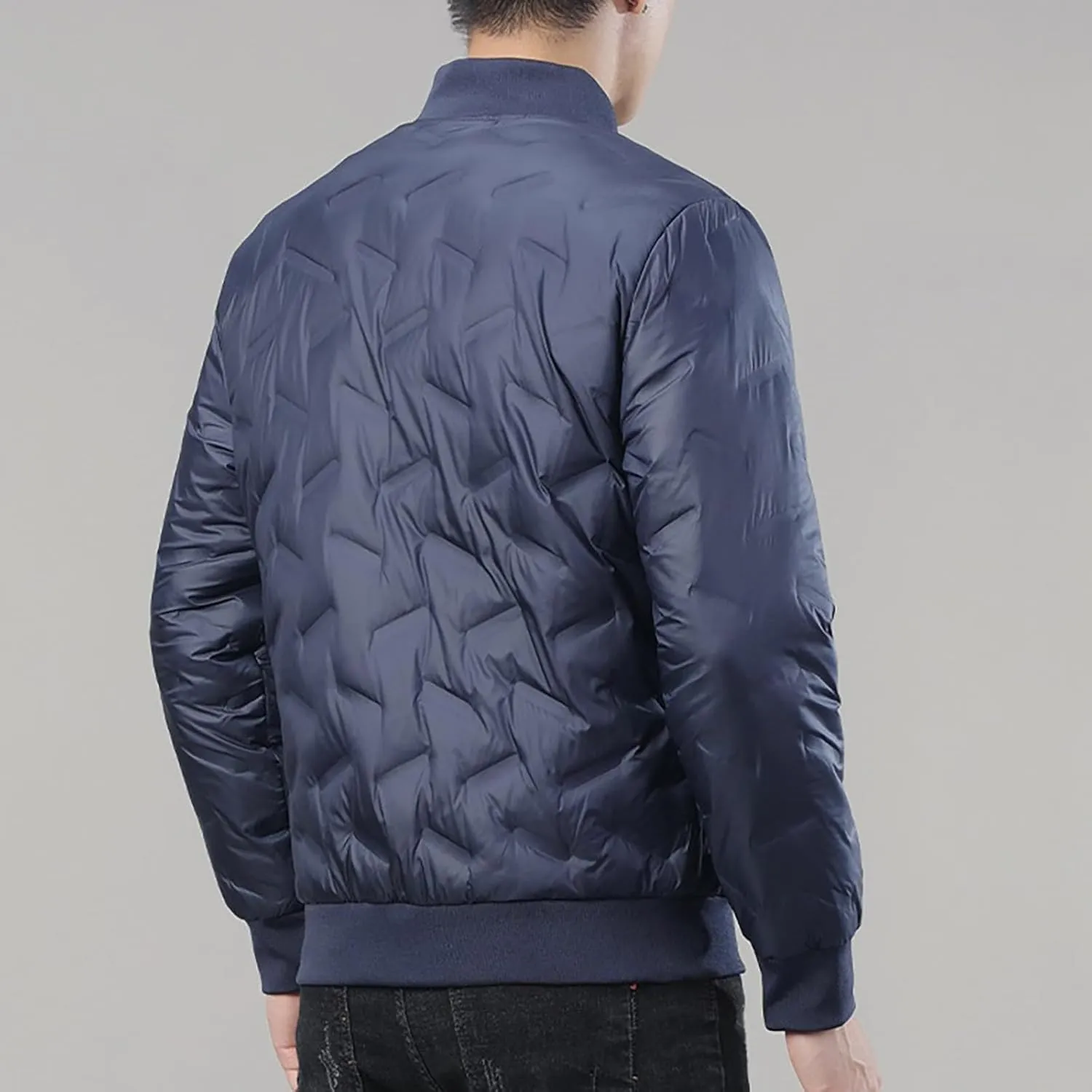 Warm Water Resistant Puffy Hooded Casual Loose Stand Up Collar Jacket with Removable Hood Packable Puffer Jacket
