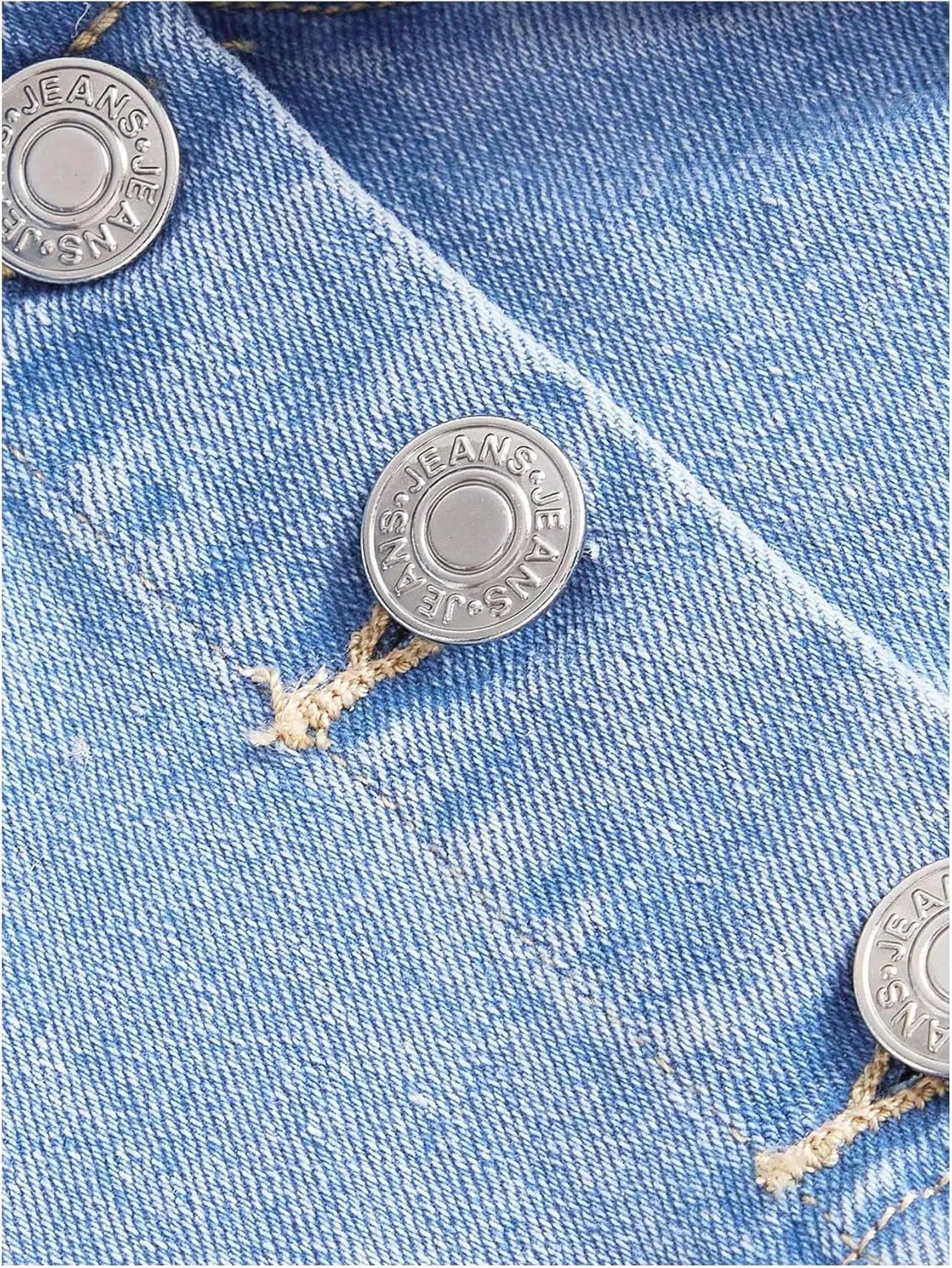 WDIRARA Women's Denim Tie Knot Tank Top Button Decor Sleeveless Y2k Jean Crop Top