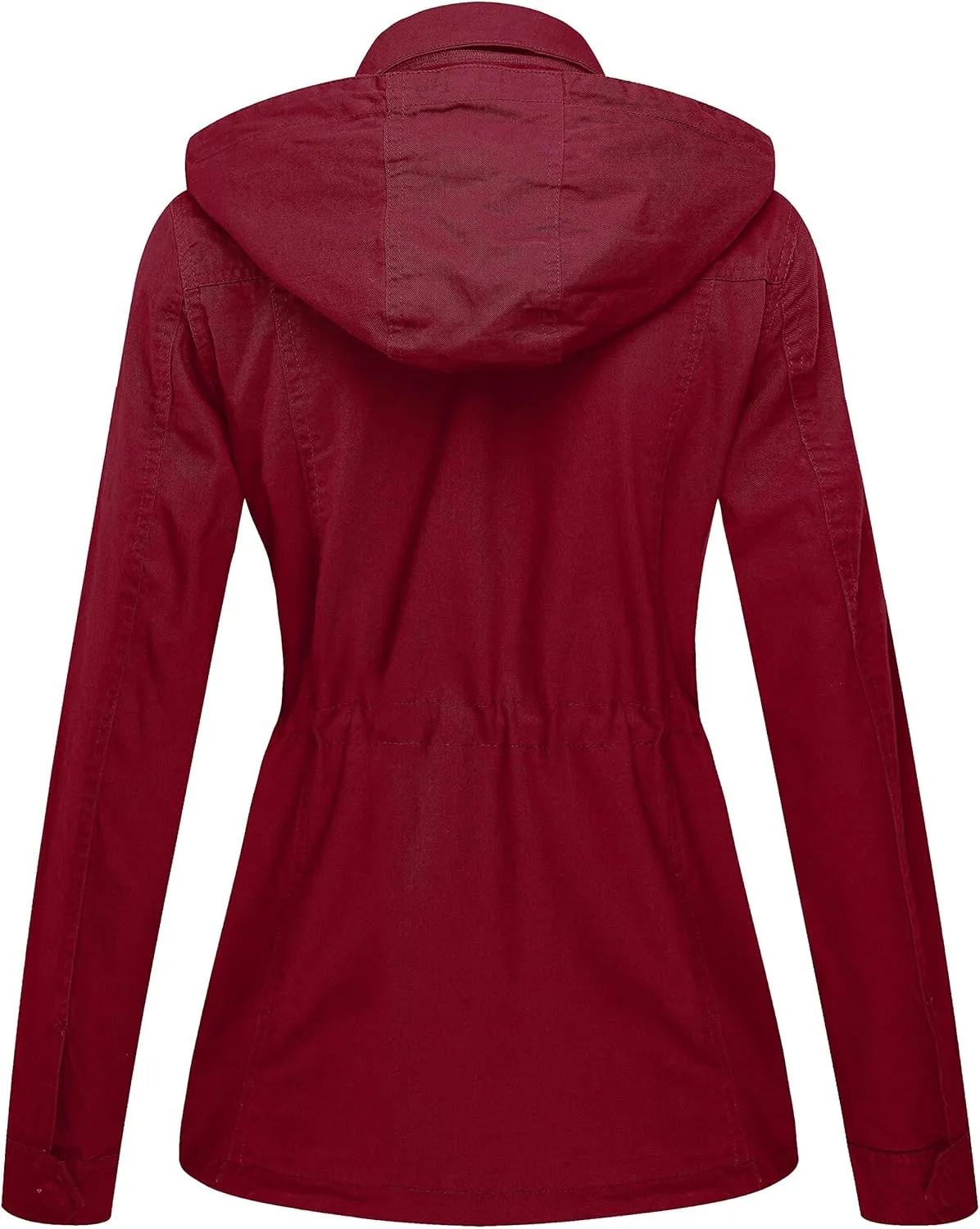 WenVen Women's Anorak Military Jacket Lightweight Casual Cotton Coat with Hood