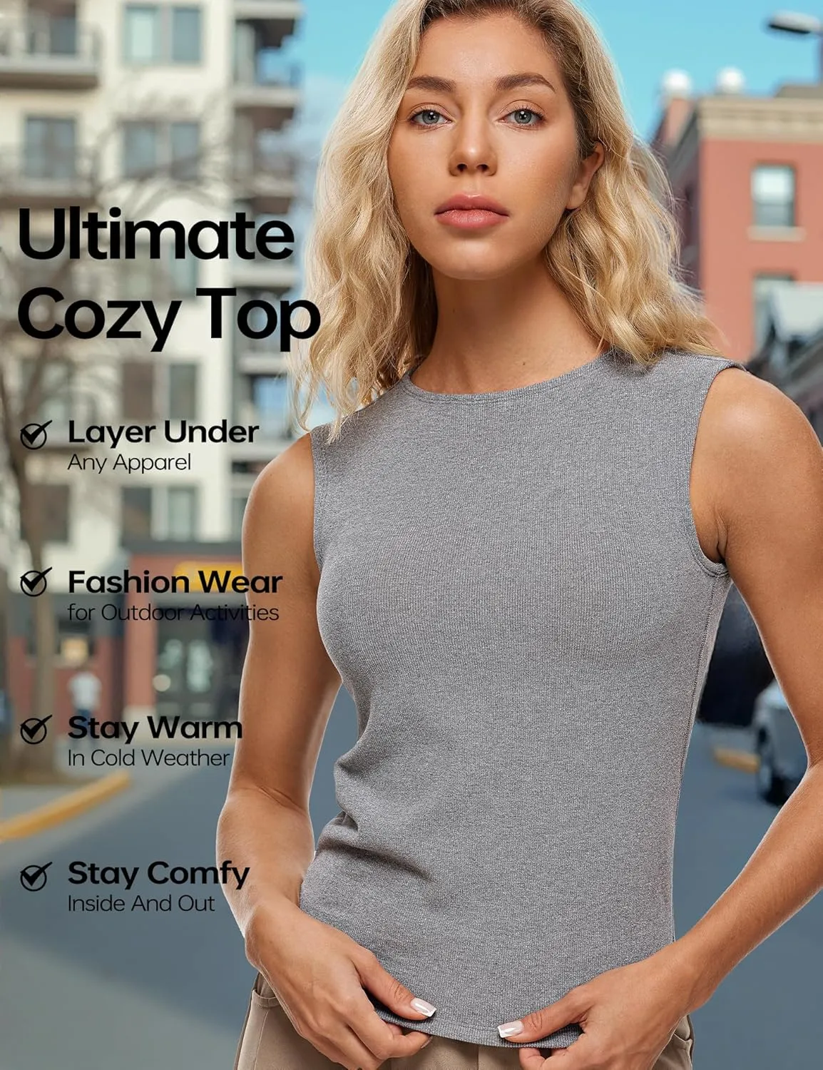 Wingslove Tank Top with Built in Bra for Women Shelf Bra Workout Tank Top