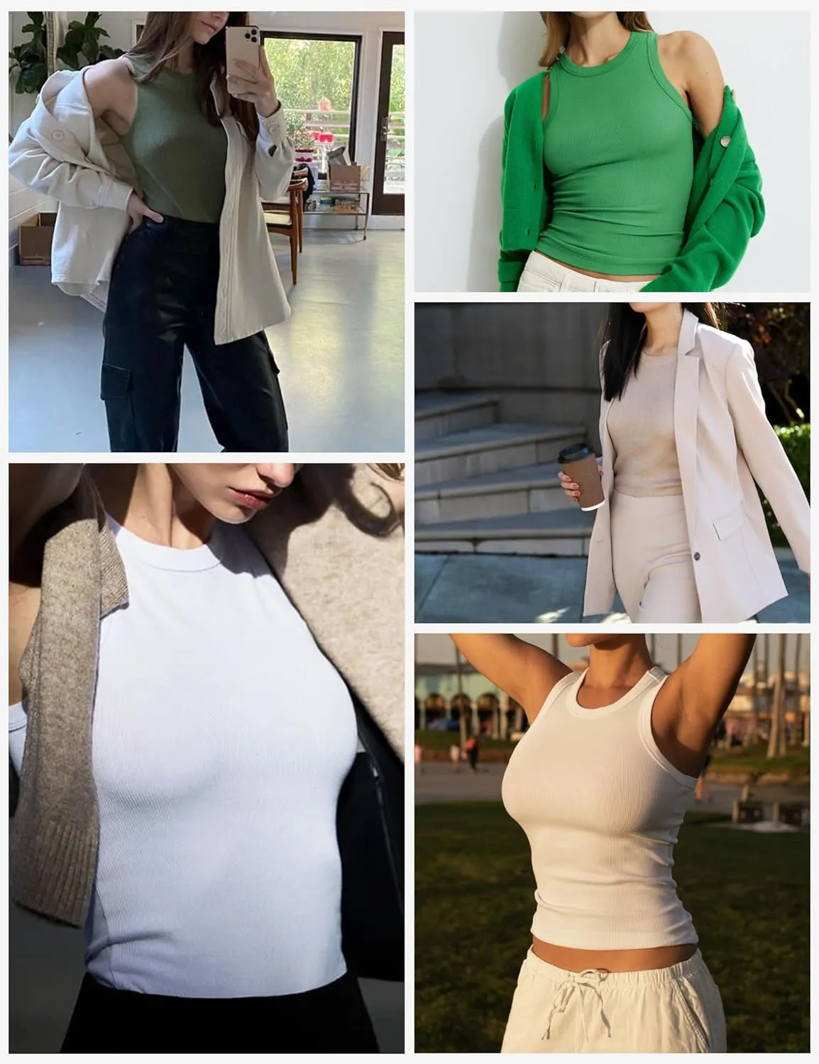 Wingslove Tank Top with Built in Bra for Women Shelf Bra Workout Tank Top