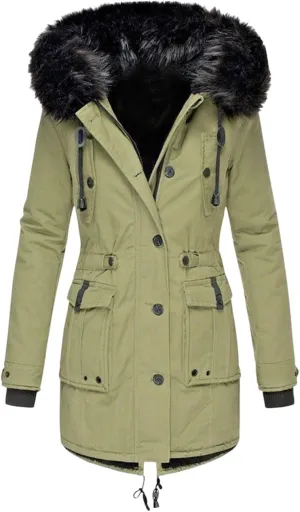 Winter Coats for Women 2024 Trendy Plus Size Warm Sherpa Fleece Lined Jackets Fleece Hooded Parka Peacoat Outerwear