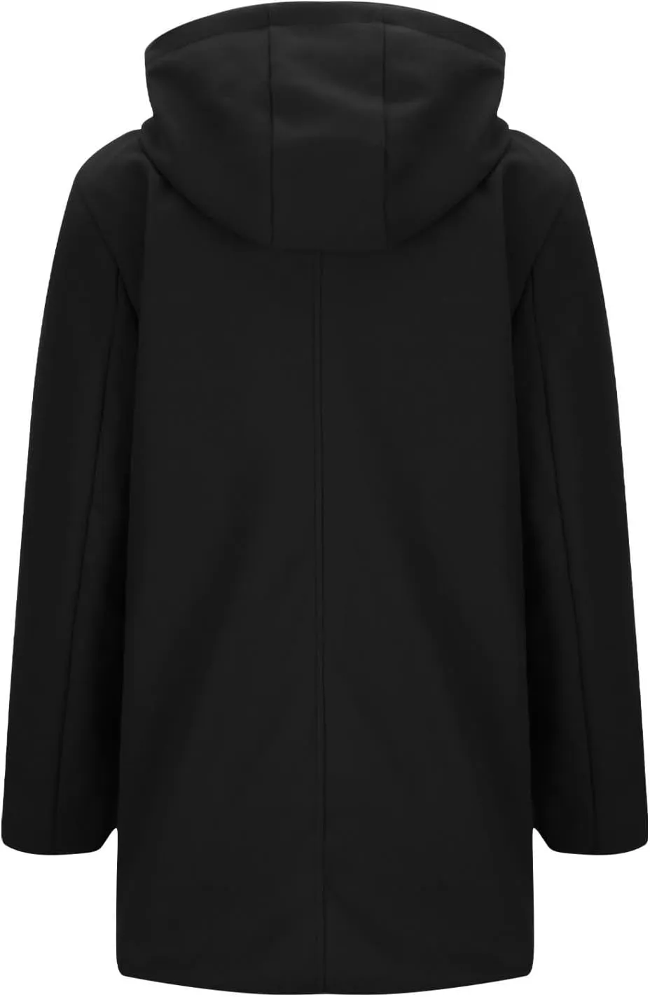 Winter Jackets for Men Long Trench Coat Zip Up Jacket with Hood Wool Blend Peacoat Warm Thick Outerwear 2024
