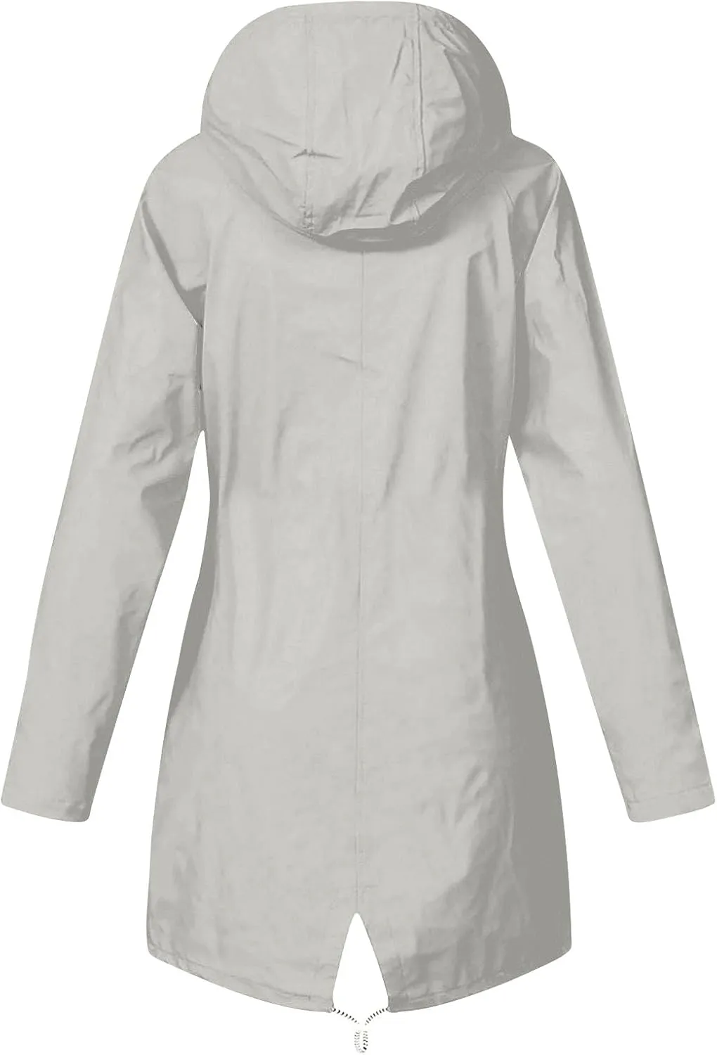 Wkishenl Rain Jacket Women Travel Waterproof Long Rain Coats Lightweight Hooded Windbreaker Trench Coats for Outdoor