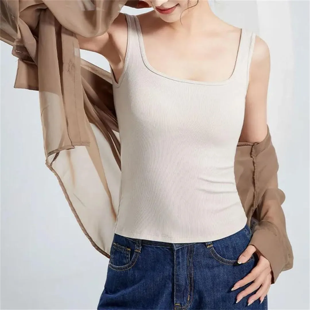 Women Backless Camisole Sexy Skinny Short Crop Top Femme Elastic Top Solid Color