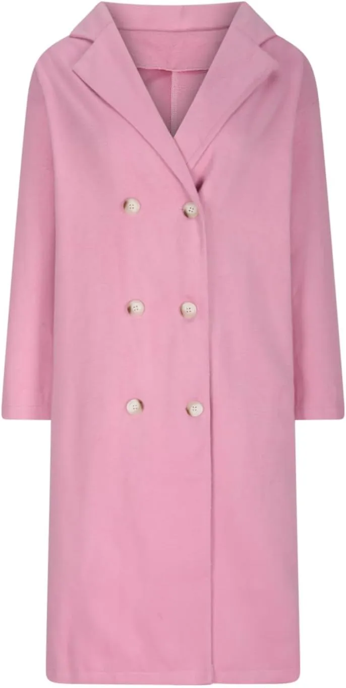 Women Casual Long Woolen Coat Fashion Overcoat Plus Size Trench Coats Loose Plain Plus Size Wool Jacket