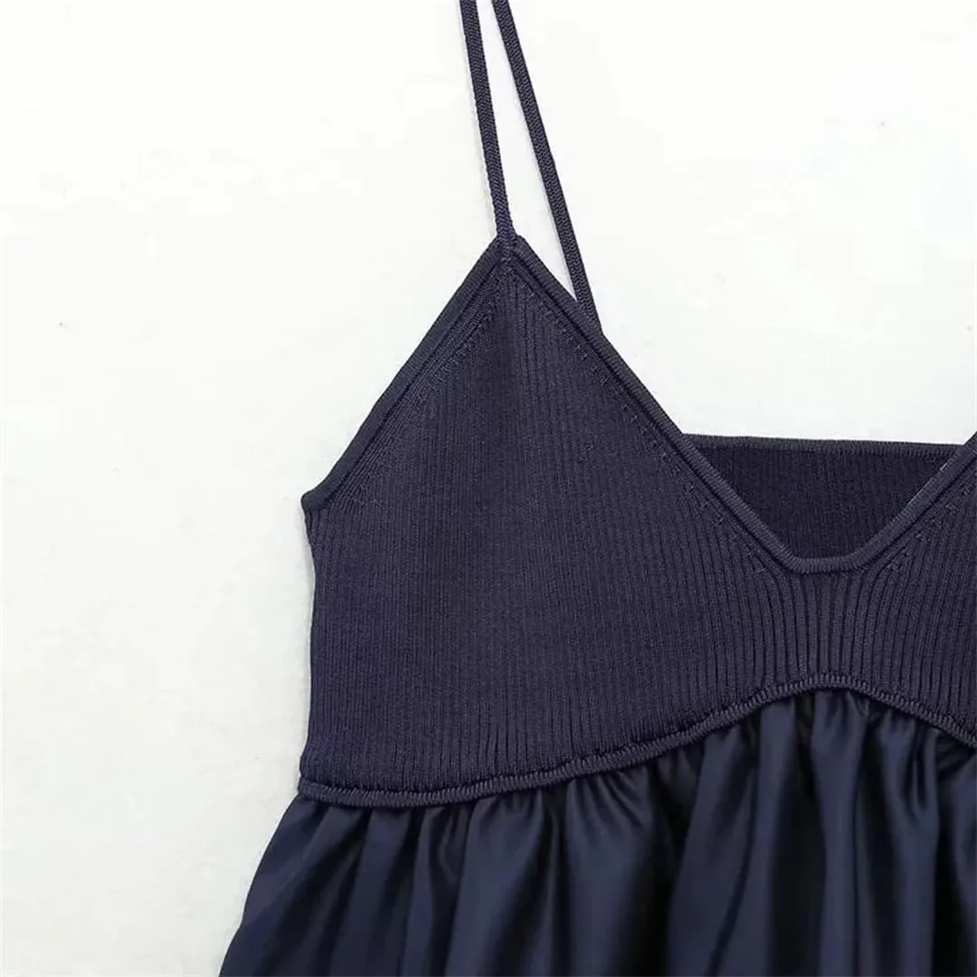 Women Crop Top Ruffle Knitted Camisole Off Shoulder Corset Streetwear Backless Tube Top