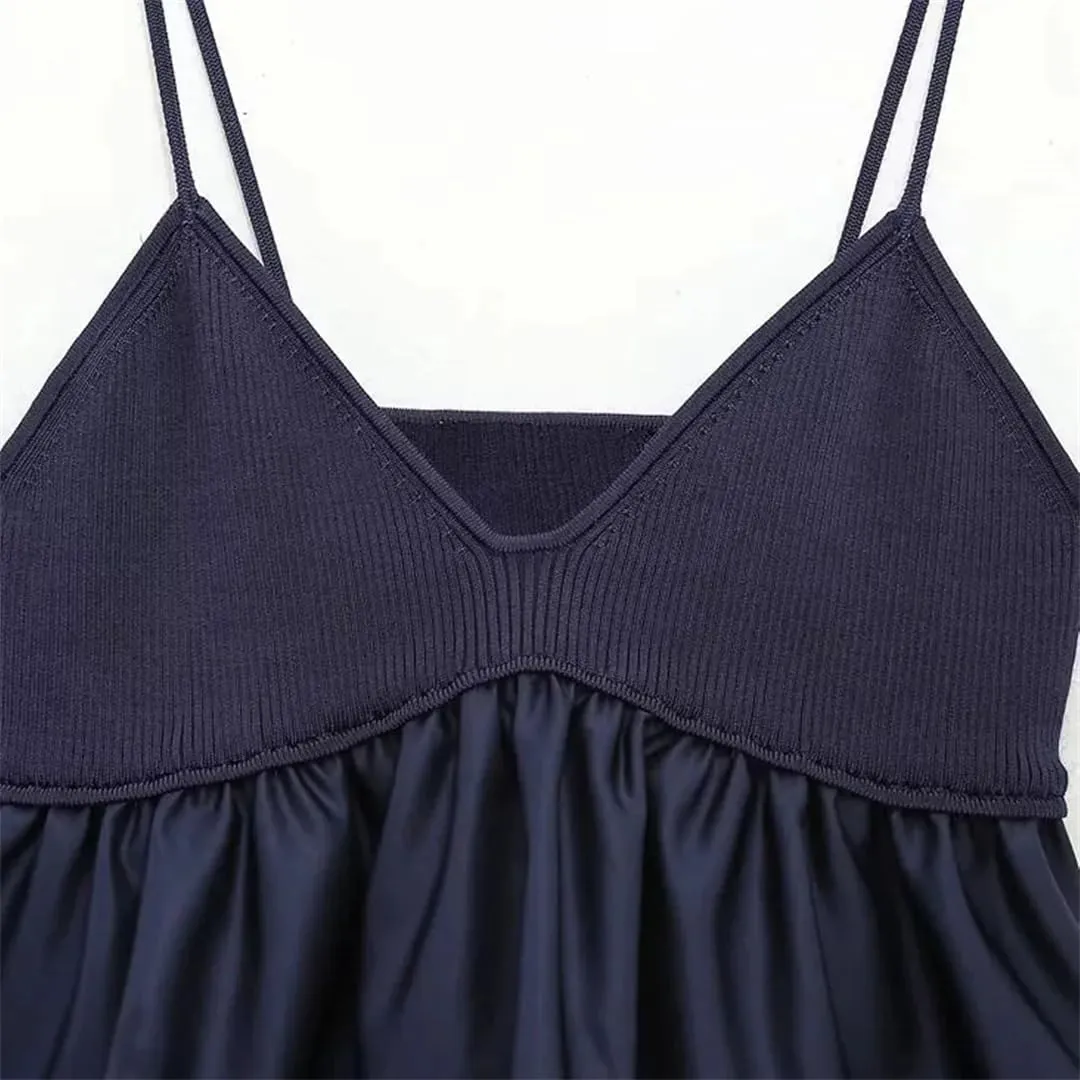 Women Crop Top Ruffle Knitted Camisole Off Shoulder Corset Streetwear Backless Tube Top