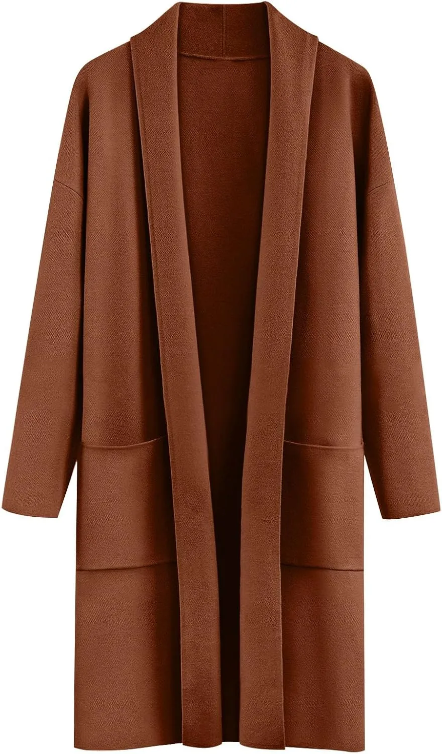 Women Long Cardigans Outwear Coat Slouchy Wool Open Front Sweater Coat with Pockets Sweaters Jackets Trench Clothes