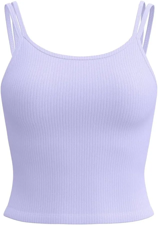 Women Summer Tight Short Camisole Solid Color High Stretch Top Cropped Backless Sexy Top