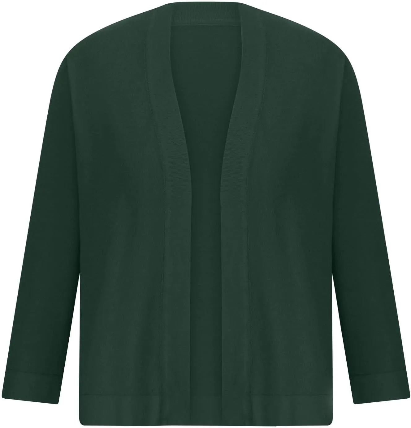 Women's 3/4 Sleeve Cardigan Knit Sweaters Open Front Shrug Blouses Casual Loose Soft Comfy Cropped Cardigan Tops