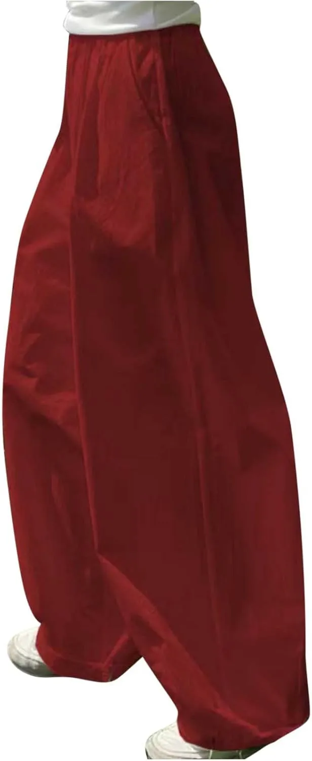Women's Baggy Linen Pants Summer Casual Wide Leg Palazzo Trousers High Waisted Relax Fit Lantern Slacks with Pockets