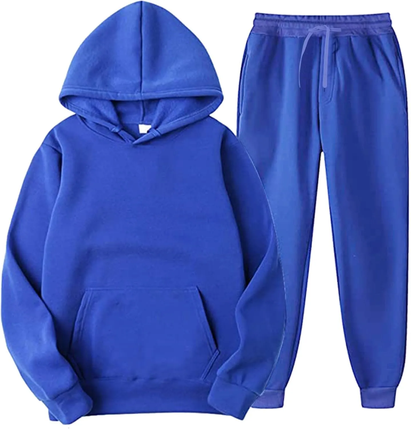 Womens Cargo Sweatpants Autumn and Winter Leisure Solid Color Hooded Sweater Pants with High Waisted Joggers Pants