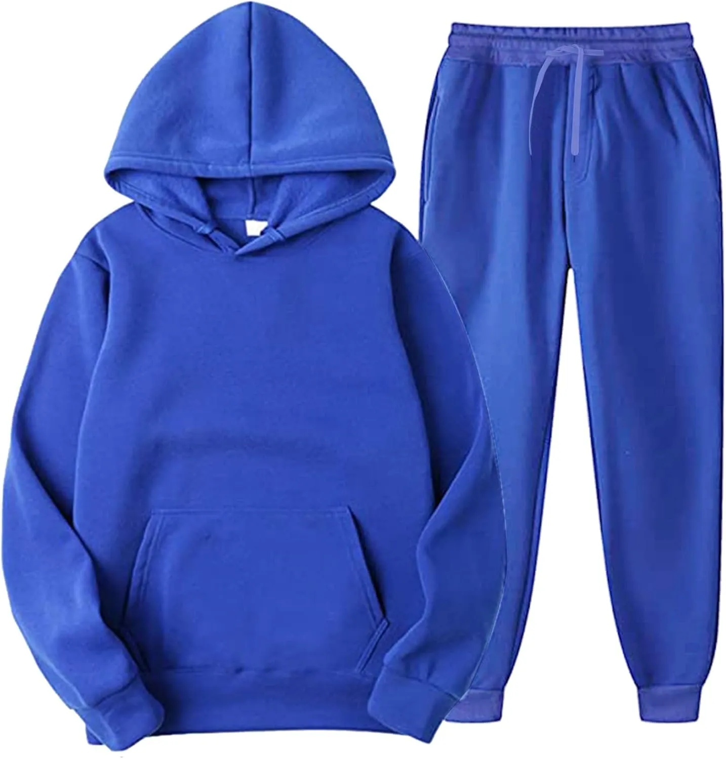 Womens Cargo Sweatpants Autumn and Winter Leisure Solid Color Hooded Sweater Pants with High Waisted Joggers Pants