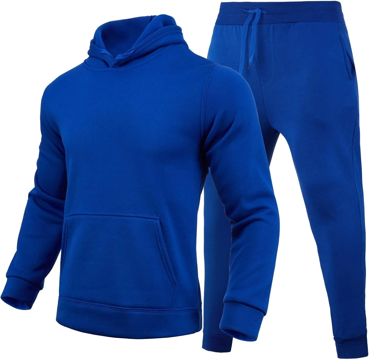 Womens Cargo Sweatpants Autumn and Winter Leisure Solid Color Hooded Sweater Pants with High Waisted Joggers Pants