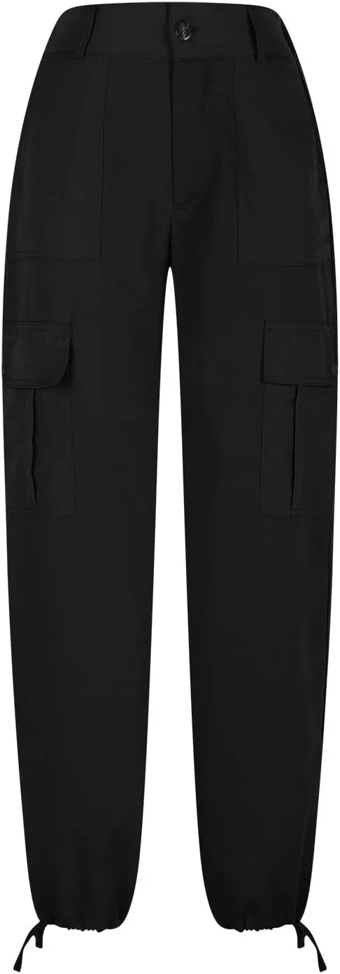 Womens High Waist Cargo Pants Fashion Lounge Trousers Baggy Y2K Joggers Casual Streetwear Multiple Pockets Slacks