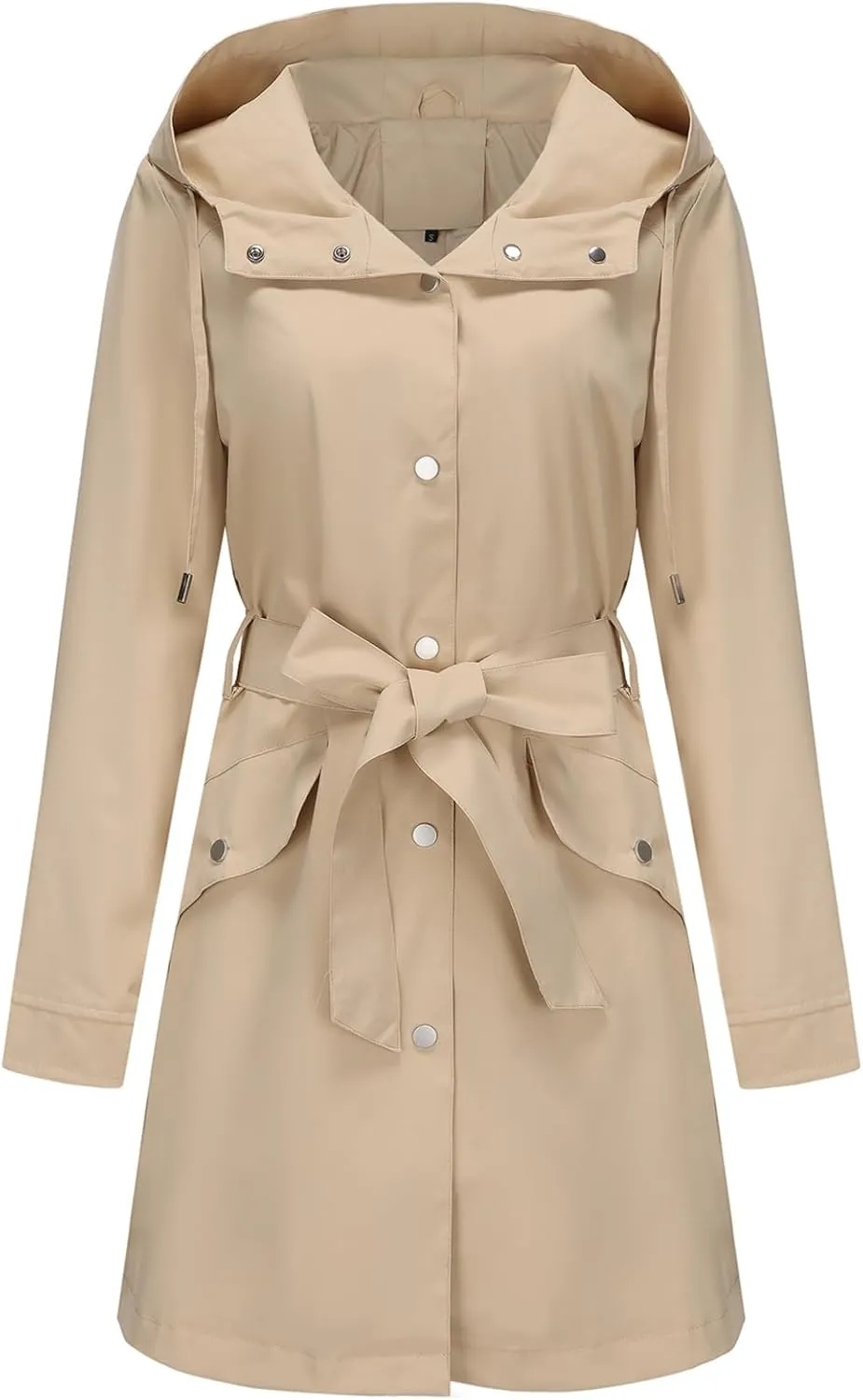 Women's Lightweight Anorak Utility Jacket Button Down Spring Waterproof Coat Fall Casual Hoodies