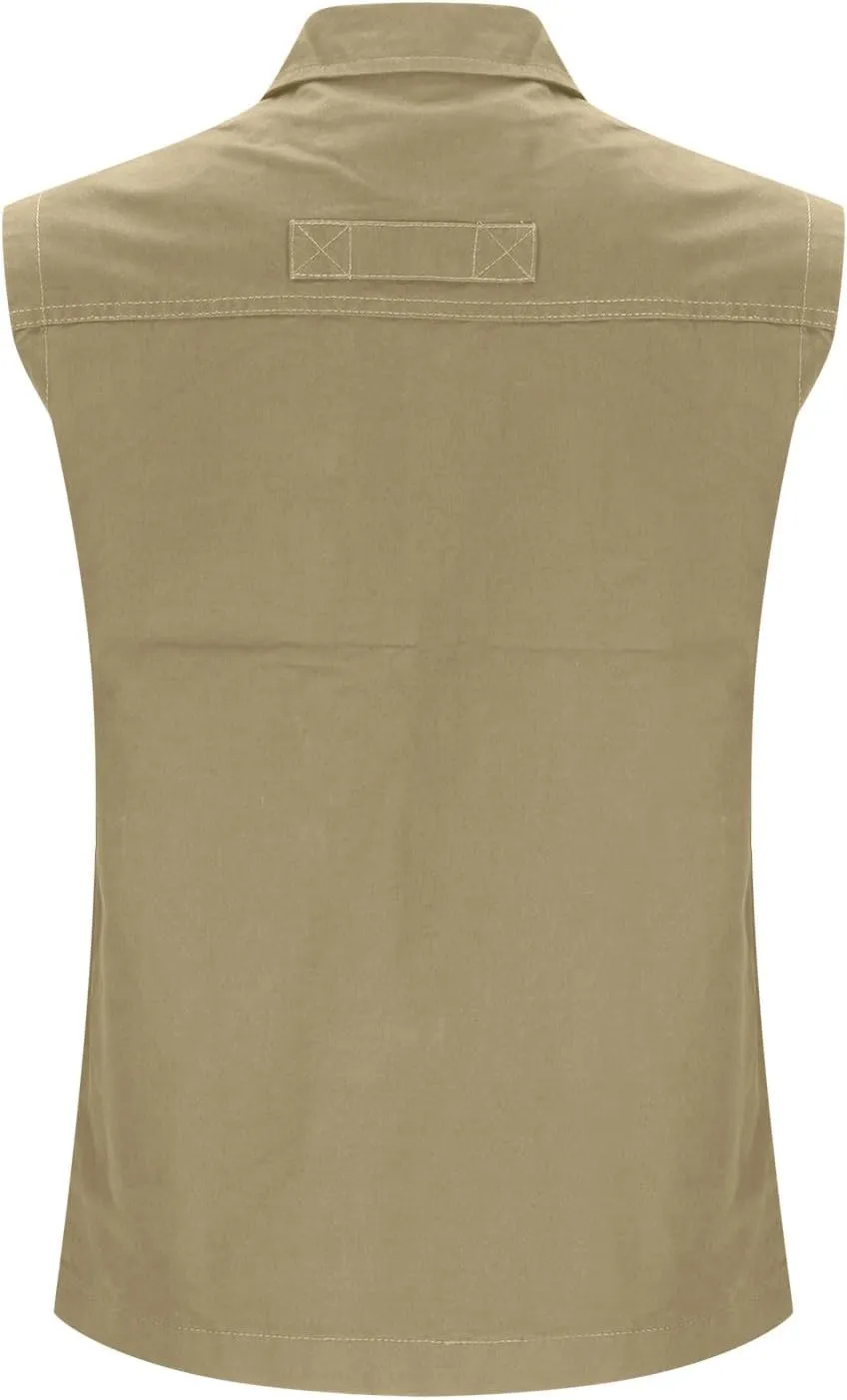 Womens Outdoor Jackets Vests Casual Full Zipper Sleeveless Hiking Fishing Vests Utility Travel Safari Cargo Vest with Pockets