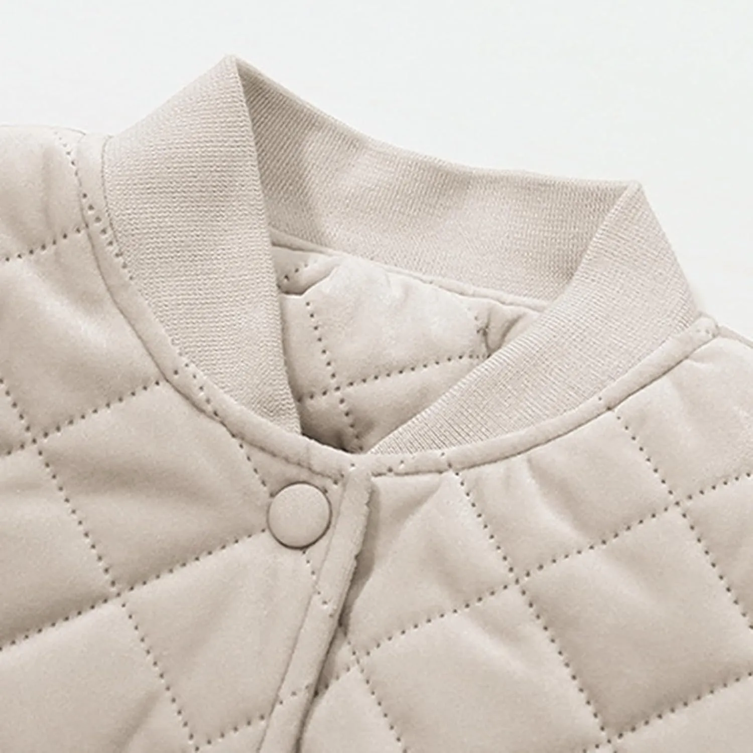 Womens Quilted Puffer Jackets Cotton Padded Button Down Coat Long Sleeve Zipper Outerwear 2024 Winter Outfits Clothes