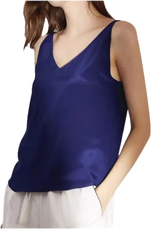 Womens Silk Satin Tank Top Spaghetti Strap Tank Top Sexy Camisole Tops for Women