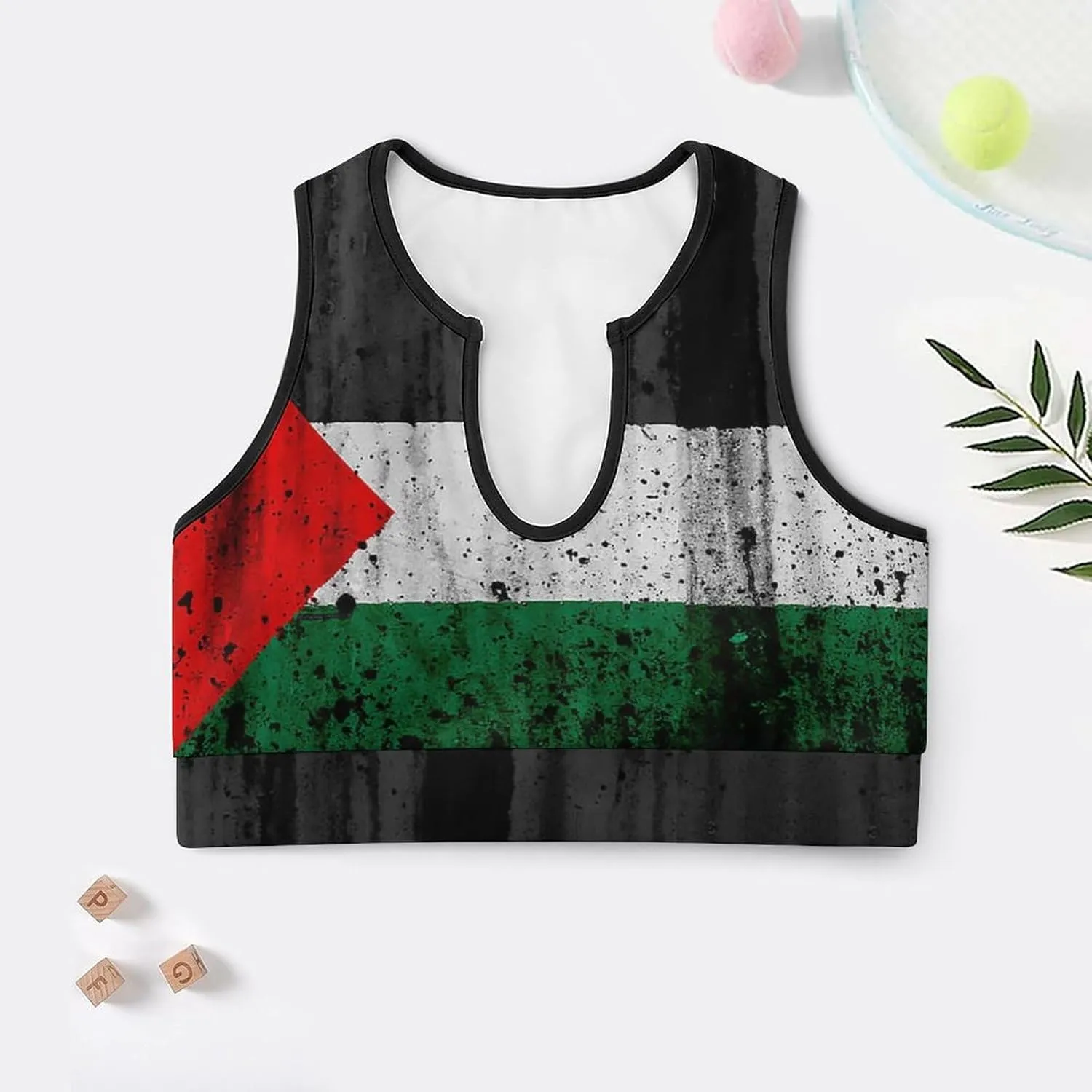 Women's Sport Tank Top Sports Bra Workout Yoga Vest Chicago-City Flag Yoga Top