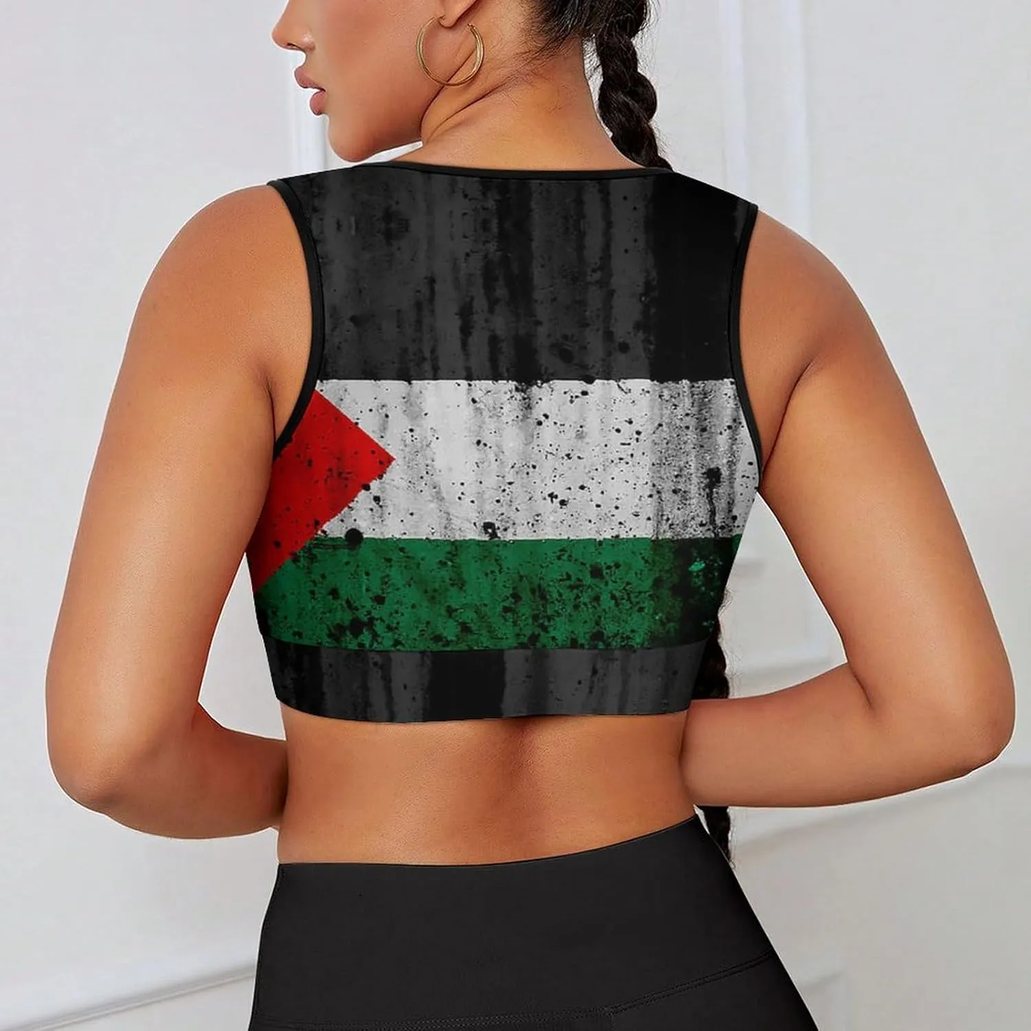 Women's Sport Tank Top Sports Bra Workout Yoga Vest Chicago-City Flag Yoga Top