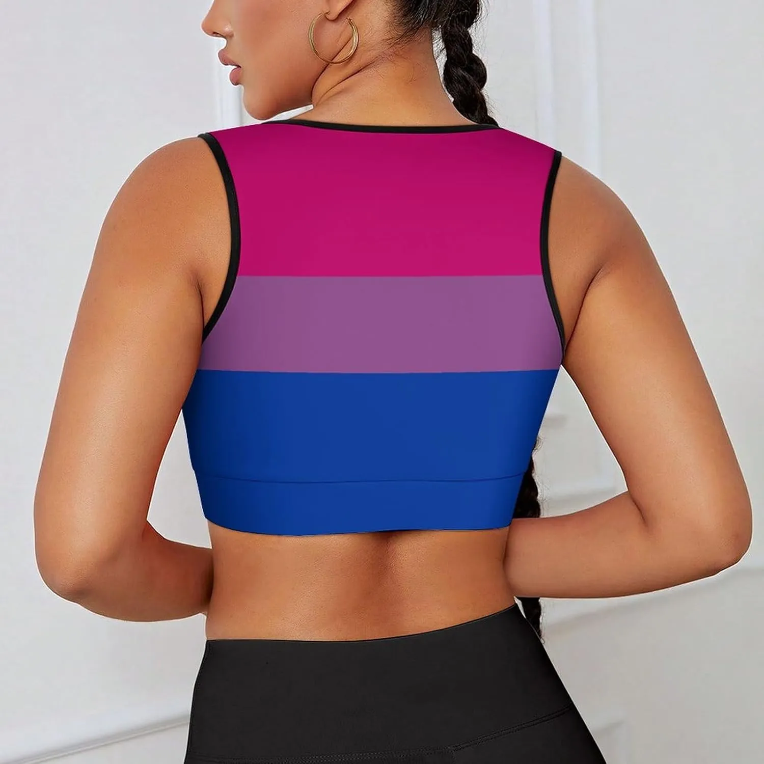 Women's Sport Tank Top Sports Bra Workout Yoga Vest Chicago-City Flag Yoga Top