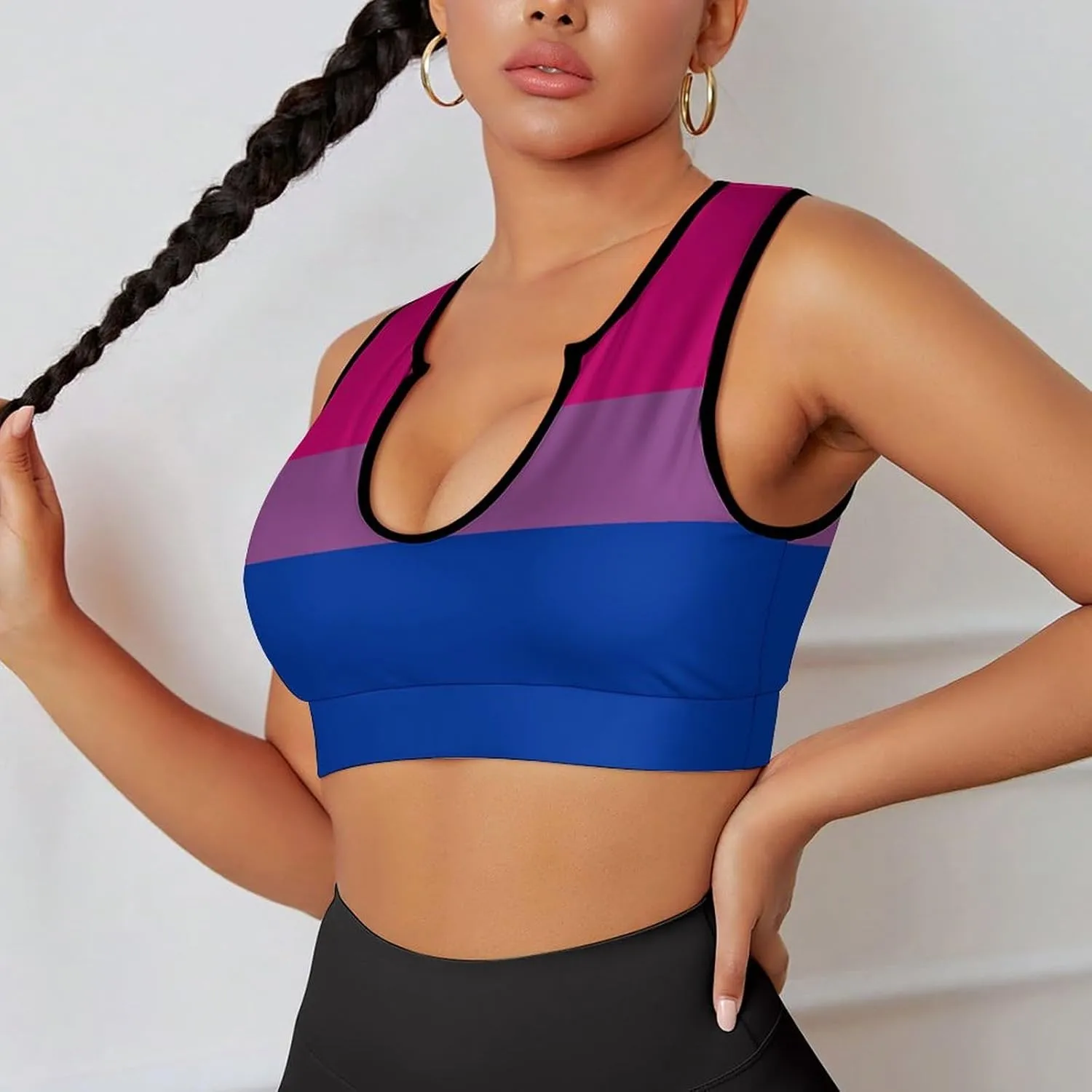 Women's Sport Tank Top Sports Bra Workout Yoga Vest Chicago-City Flag Yoga Top