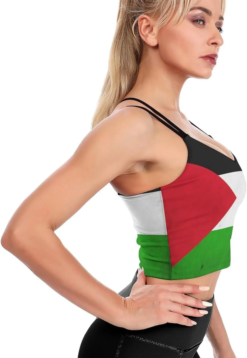 Women's Sport Tank Top Sports Bra Workout Yoga Vest Hungarian Flag Yoga Top
