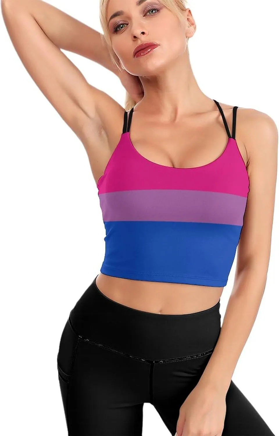 Women's Sport Tank Top Sports Bra Workout Yoga Vest Hungarian Flag Yoga Top