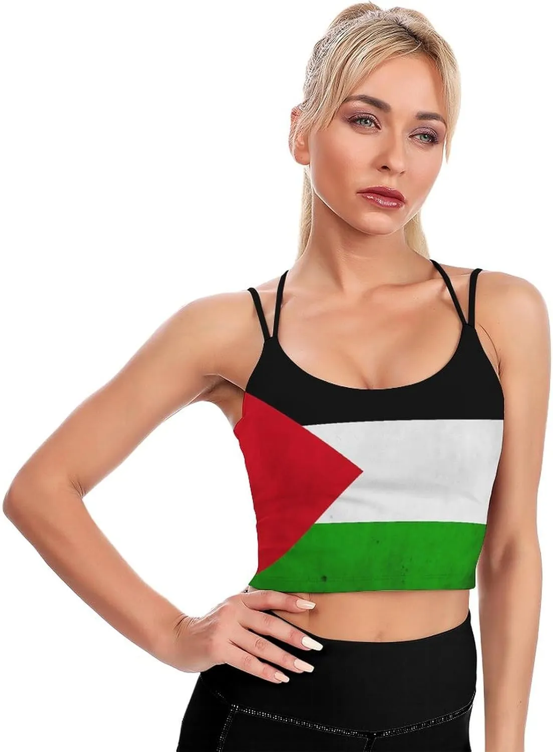 Women's Sport Tank Top Sports Bra Workout Yoga Vest Hungarian Flag Yoga Top