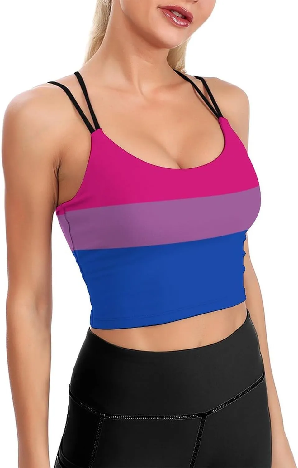 Women's Sport Tank Top Sports Bra Workout Yoga Vest Hungarian Flag Yoga Top