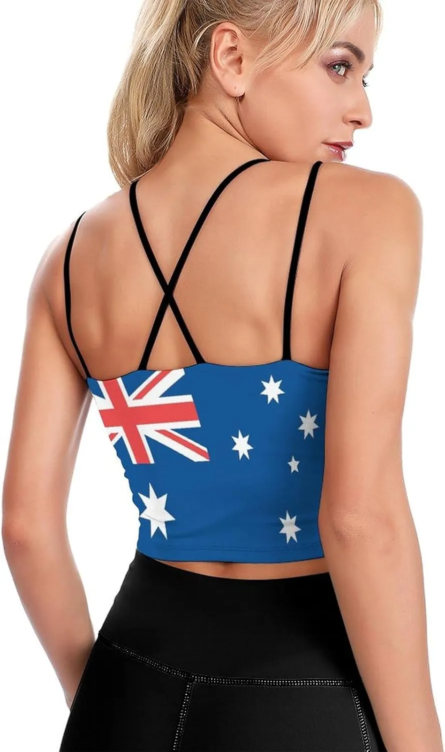 Women's Sport Tank Top Sports Bra Workout Yoga Vest Hungarian Flag Yoga Top