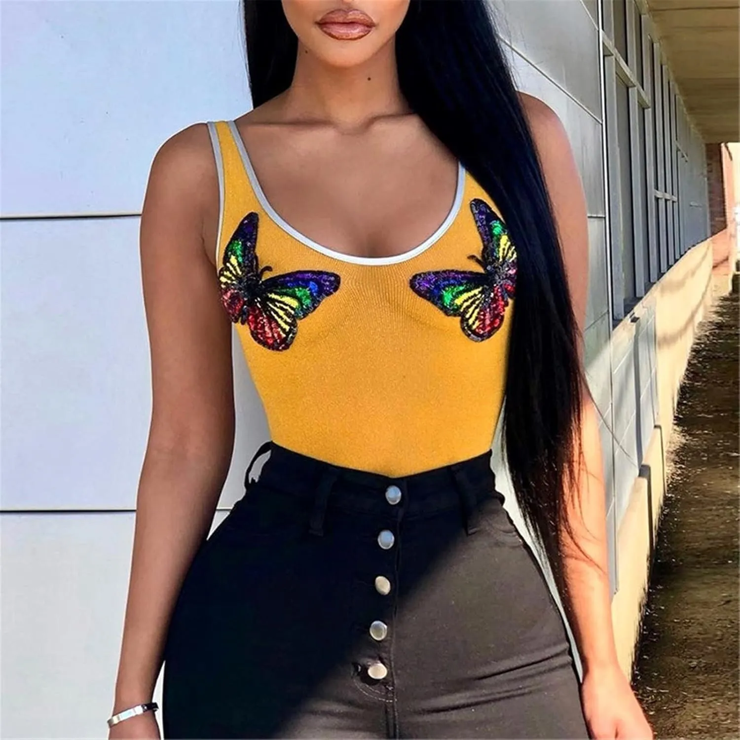 Womens Tank Tops Women's Vest Spring Summer Slim Top Camisole Vest Top Summer(Medium)