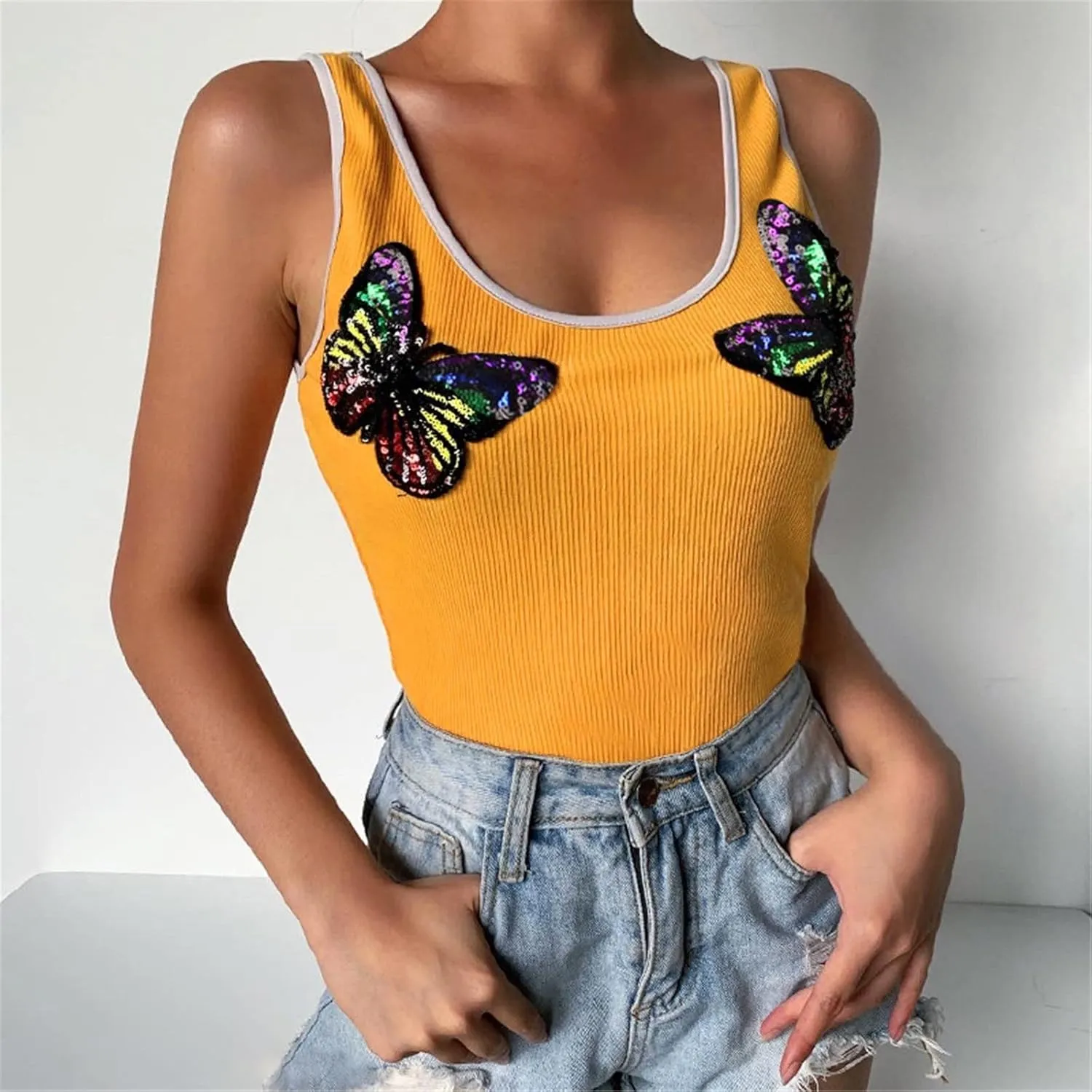 Womens Tank Tops Women's Vest Spring Summer Slim Top Camisole Vest Top Summer(Medium)