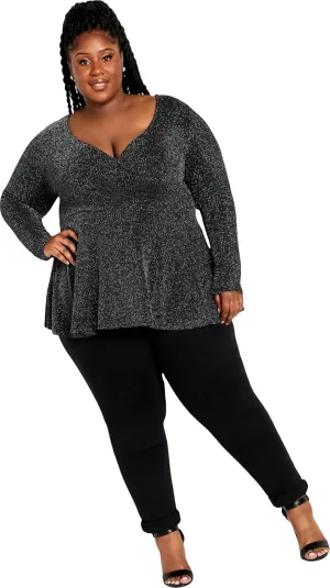 Women's Top-Glam Peplum