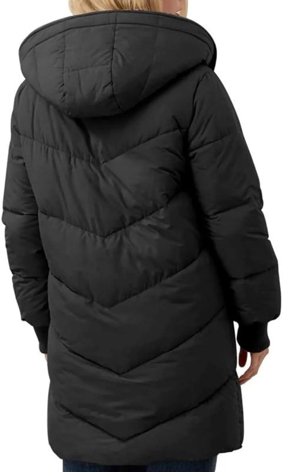 Womens Winter Coat Jacket Fleece Lined Long Sleeve Outwear Full Zipper Solid Coat Winter Warm Down Jacket with