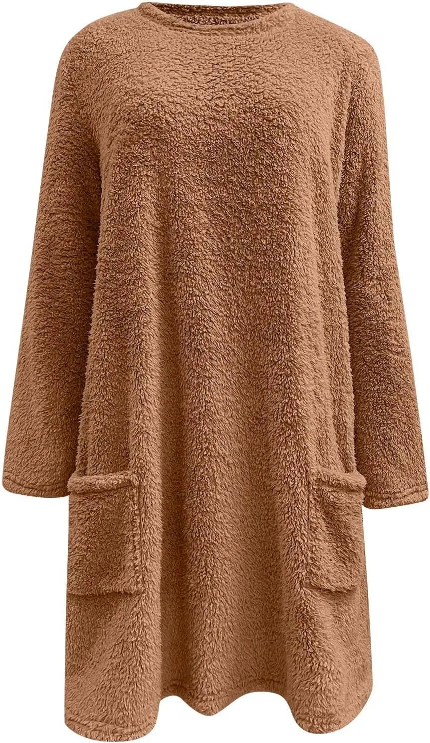 Women's Winter Coats Plus Size Sweaters Cute Tops with Pockets Warm Sweater Tops Trench Pullover Sweaters for Women