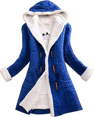 Women's Winter Down Coat Thicken Fleece Parka Wool Coat Warm Cotton Coat Women's Coat Quilted Parka Jacket Puffer