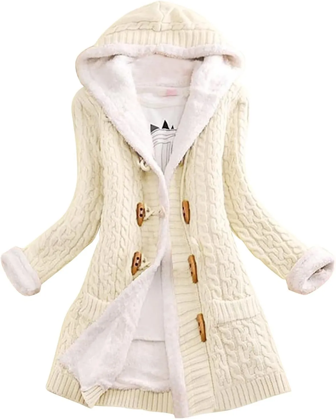 Women's Winter Down Coat Thicken Fleece Parka Wool Coat Warm Cotton Coat Women's Coat Quilted Parka Jacket Puffer
